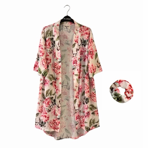 Show Me Your MuMu Other - ⭐️ Show Me Your Mumu ($118) Floral Kimono & Matching Scrunchie - PTP 25